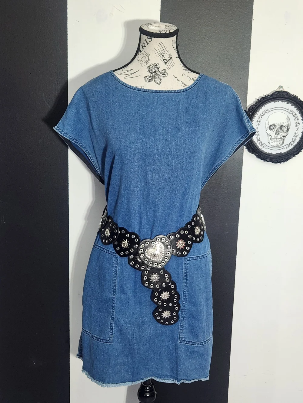 wilfred denim dress Aritzia Wilfred Women Blue Moroccan Linen